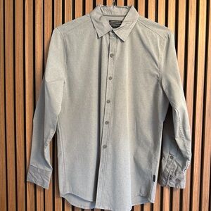 Kenneth Cole Men's Light Gray Casual Button-Down Shirt